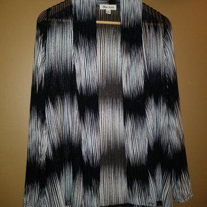 'Mesh Me' Black and White Cardigan